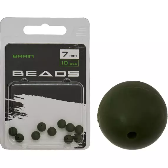Намистина Brain Beads 7mm (10 шт / уп) Green SGXA-9240-7, фото 